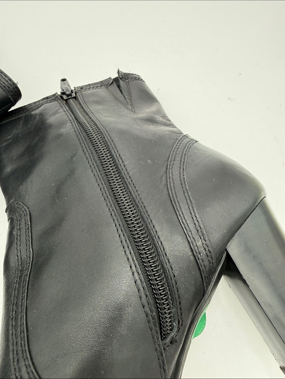 Style &co Black Leather Women Ankle Boots - Classic Square Toe women 8M Y2K fall - Picture 6 of 14